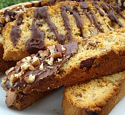Nutella-Dipped Pecan Biscotti for World Nutella Day